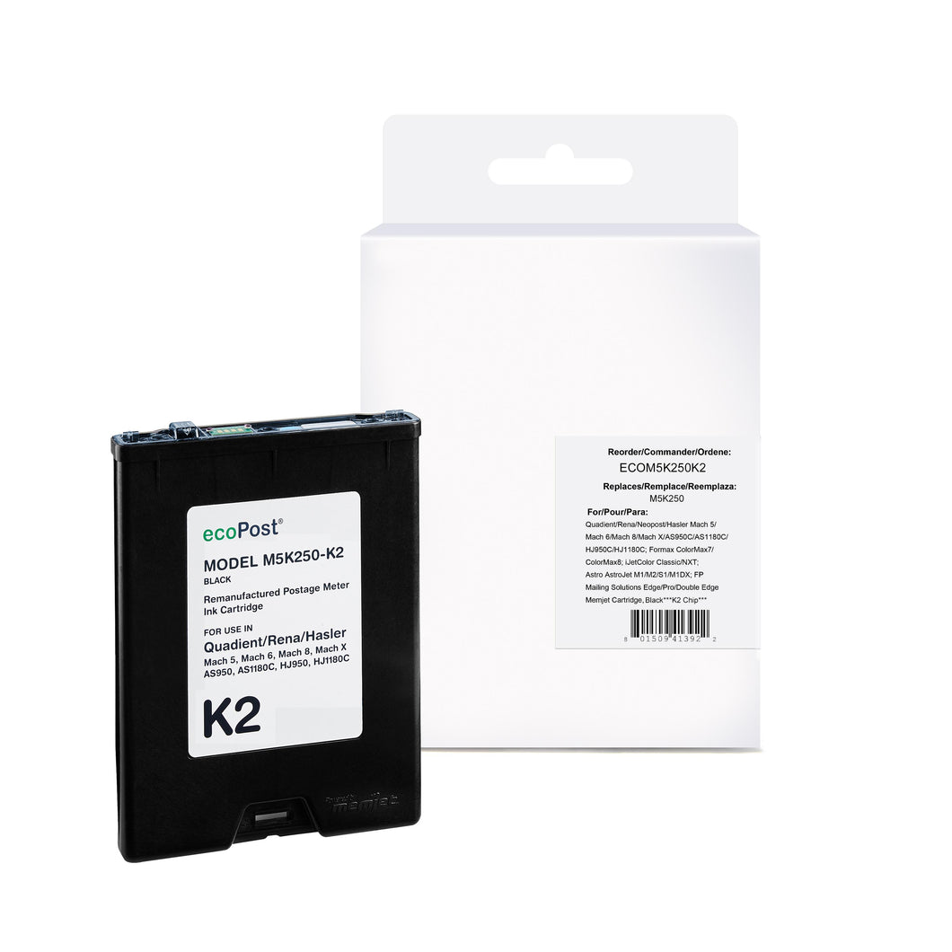 Quadient/Rena/HASLER M5K250 Memjet Black K2 Ink Cartridge